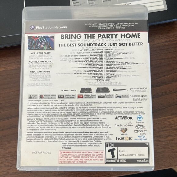 DJ Hero 2 PS3 PlayStation 3 - Complete CIB PS3 MINT DISK Mix Game - Picture 4 of 5